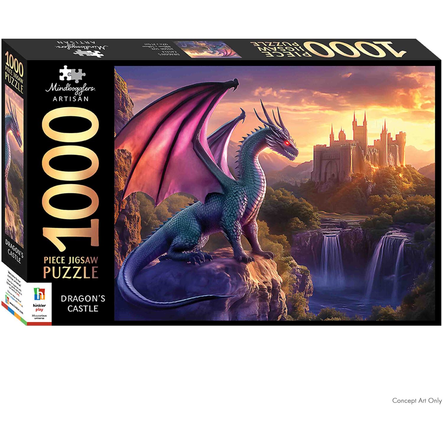 1000 Piece Dragon Riders Jigsaw Puzzle - Multicolour