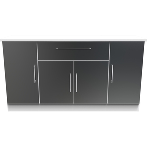 Worcester Ready Assembled 4 Door 1 Drawer Wide Unit