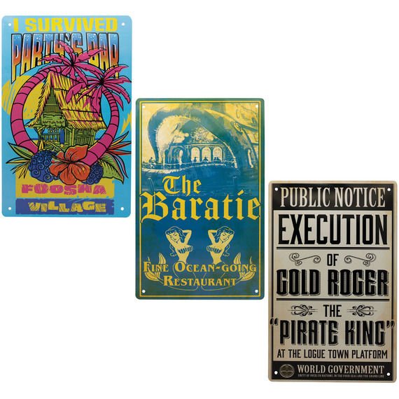 One Piece Set of 3 Tin Signs