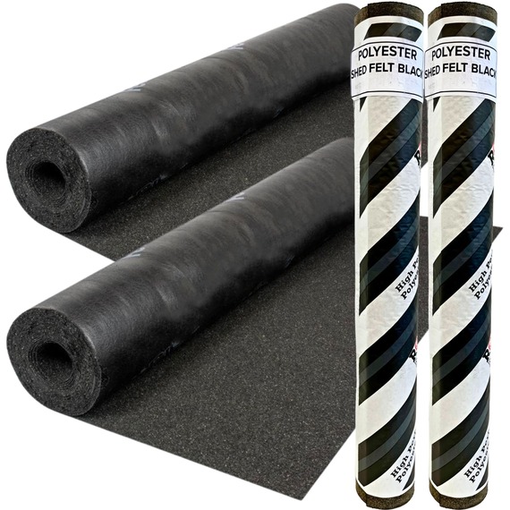 2 Rolls Polyester Shed Roofing Felt 5x1m