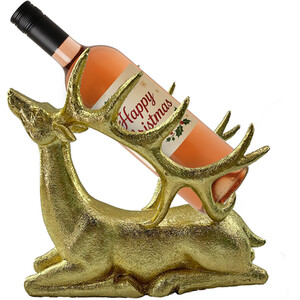 Gold Ornate Deer Bottle Holder