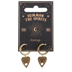 Mystical Planchette Earrings For Eerie Elegance