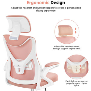 Pink / 11.4kg Yaheetech Ergonomic High Back Office Chair shot 10859376