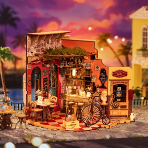 Cheers Bar and Dining, DIY Miniature Dollhouse Kit For Girls