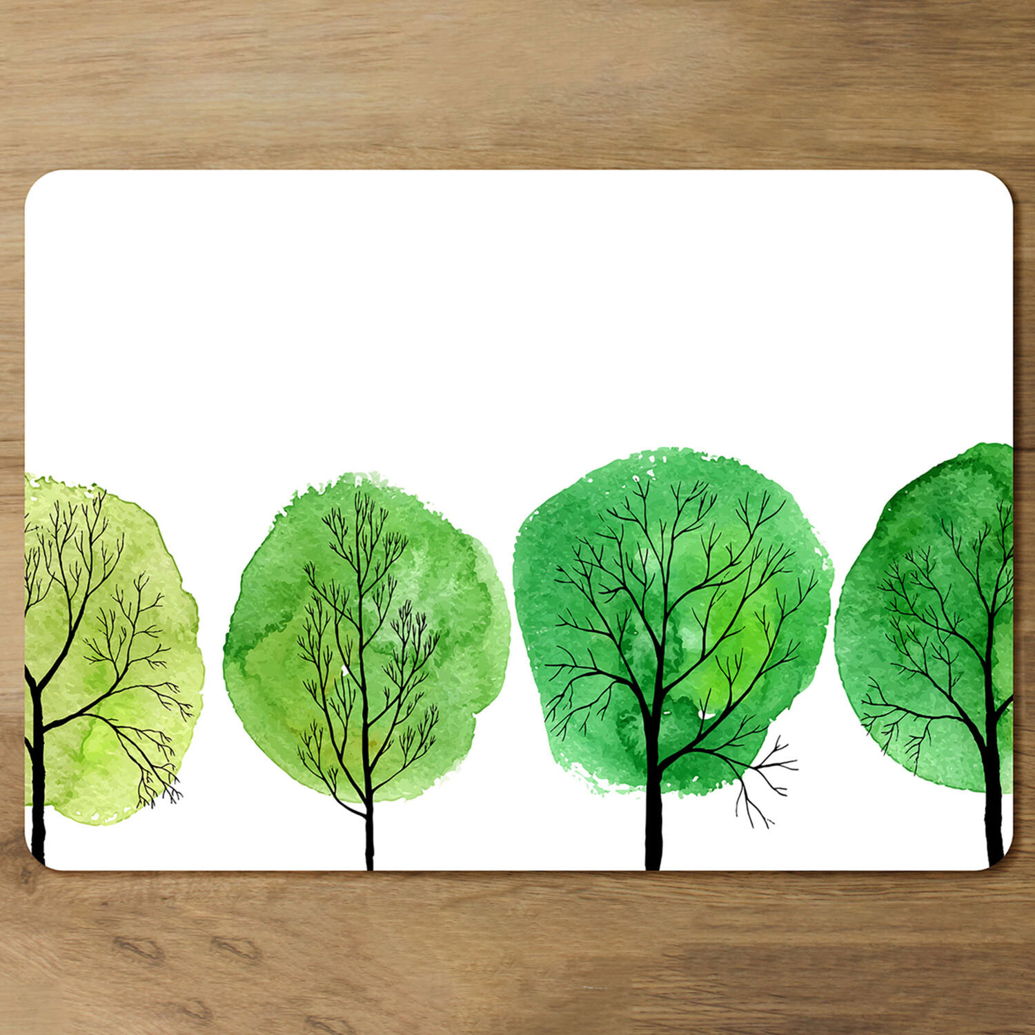 Trees Designer Placemat Set - Green