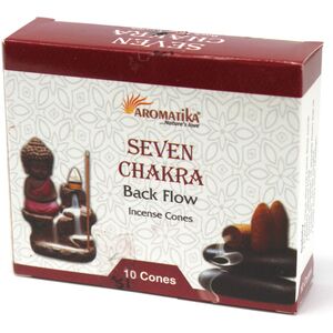 Aromatica Backflow Incense Cones 7 Charkras Maroon
