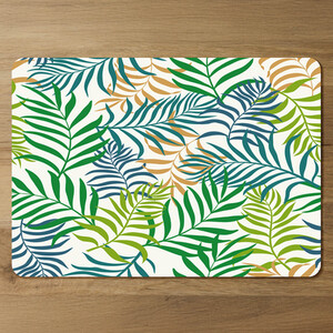 Green Tropical Palm Leaves Designer Placemat Set