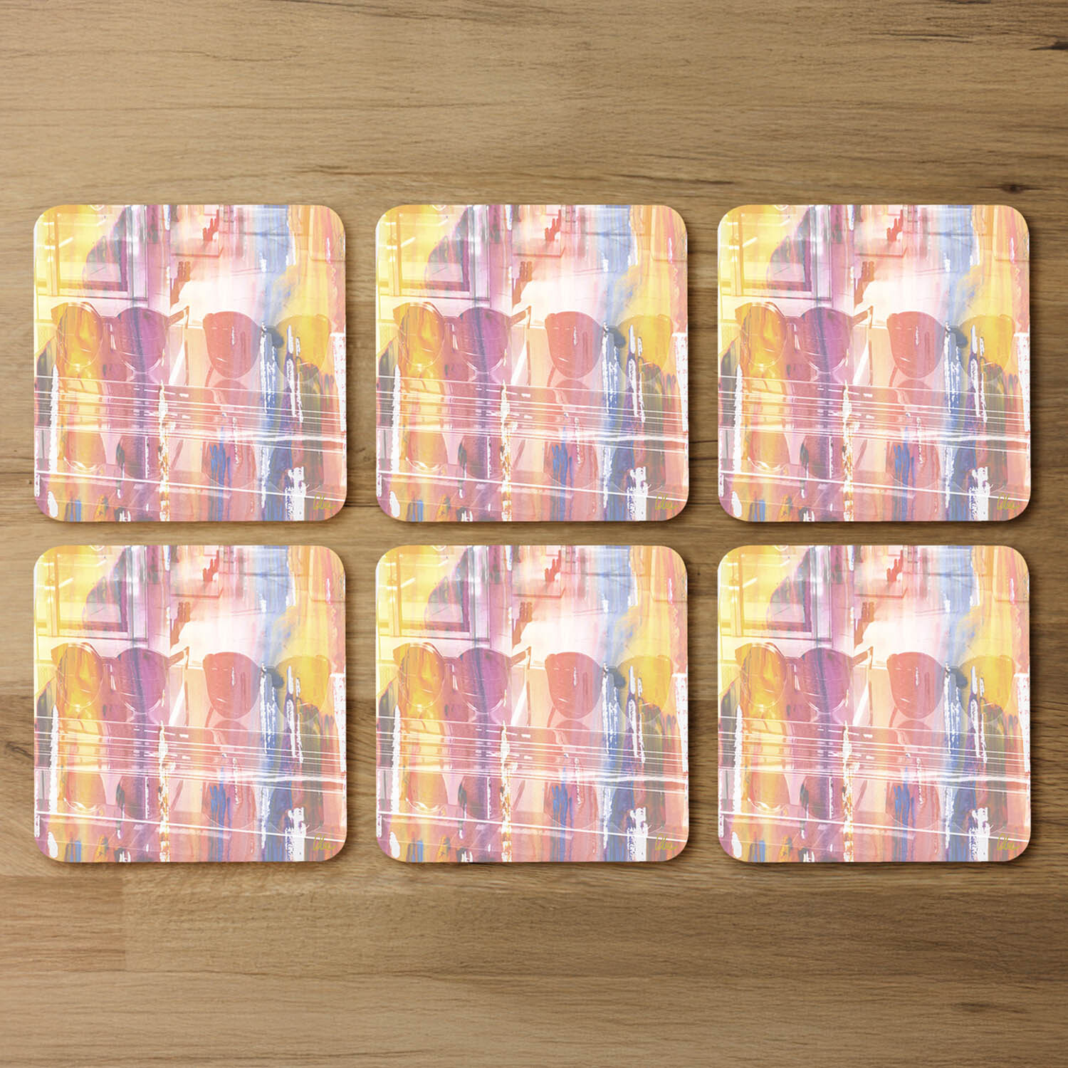 Shades Of Glam Coaster - Orange