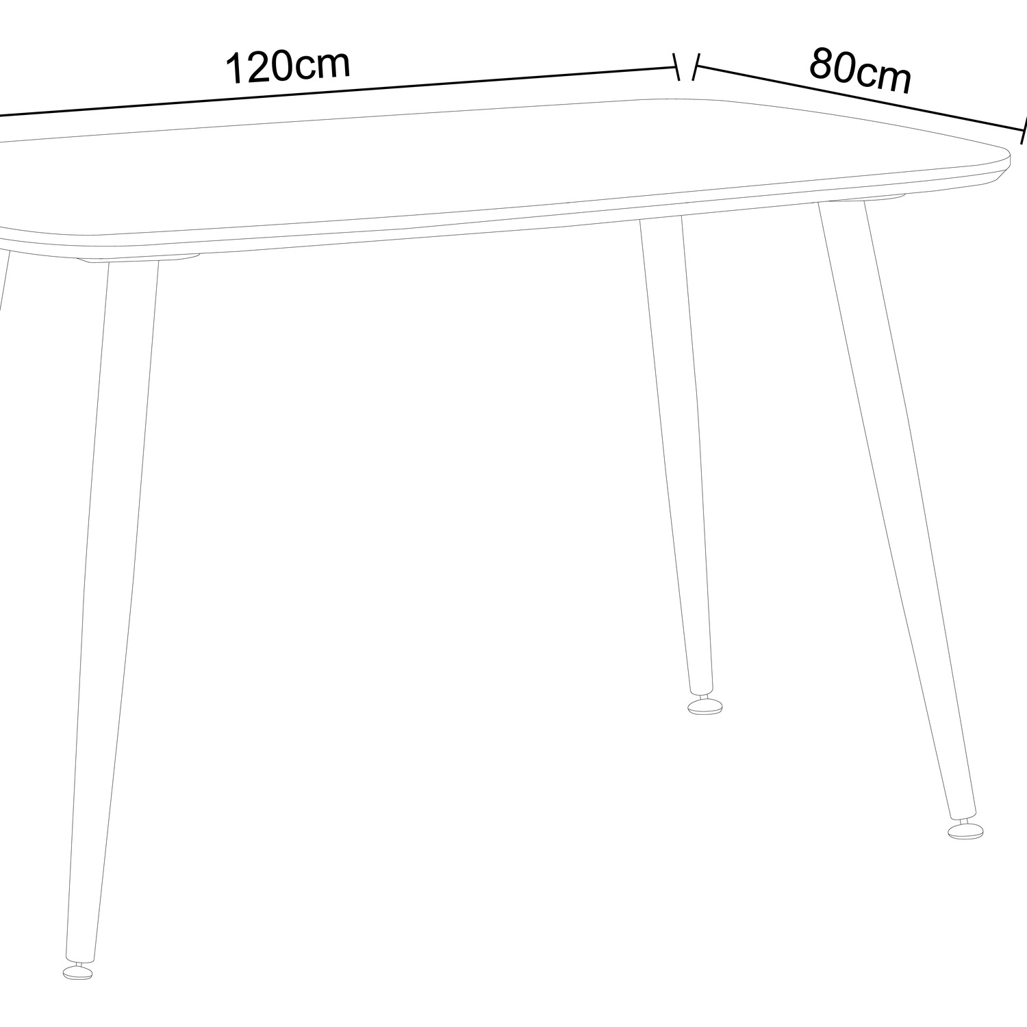 Aspen Light Oak Rectangular Table And 4 Curve Chairs - Dining Set - Blue