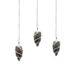 Raw Gemstone Pendulum Moss Agate