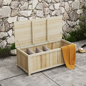Outsunny 172 Litre Outdoor Storage Box, Wooden terrace Box