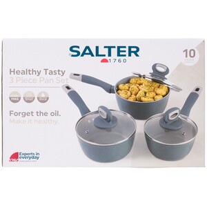 Salter 3 Piece Healthy Tasty Saucepan Set