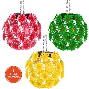 Flower Solar Hanging Ball Light