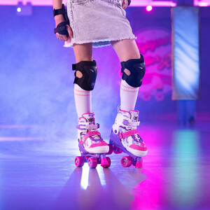 Xootz Semi Soft Stardust Skates, Kids Quad Roller Skates