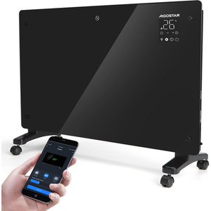 Smart WIFI Glass Panel Heater 1500W Black