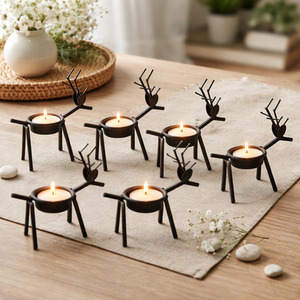 6pc Reindeer Tealight Holders