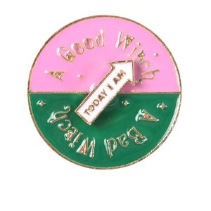 Which Witch Are You Spinning Enamel Badge Playful Alloy Pin