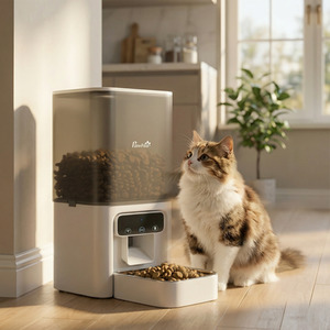 PawHut Automatic Cat Feeder, 4.5L Pet Food Dispenser