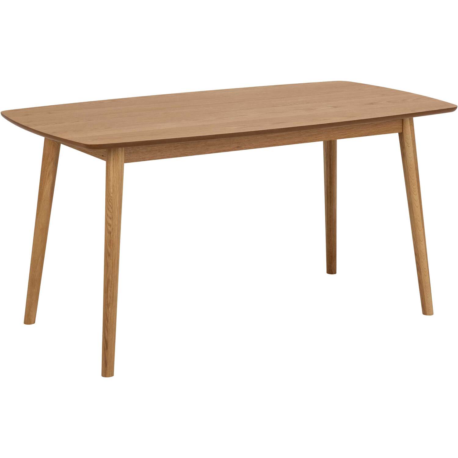 Debrecen Oak Veneer Rectangular Dining Table Seats 6 - Natural