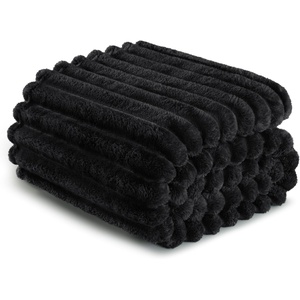 Ribbed Jacquard Fleece Blanket 200x240cm
