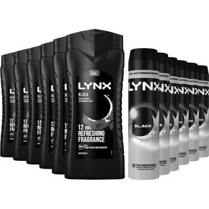 Lynx Black Shower Gel 500ml & 72H Antiperspirant 250ml Bundle ¿ 6 of Each