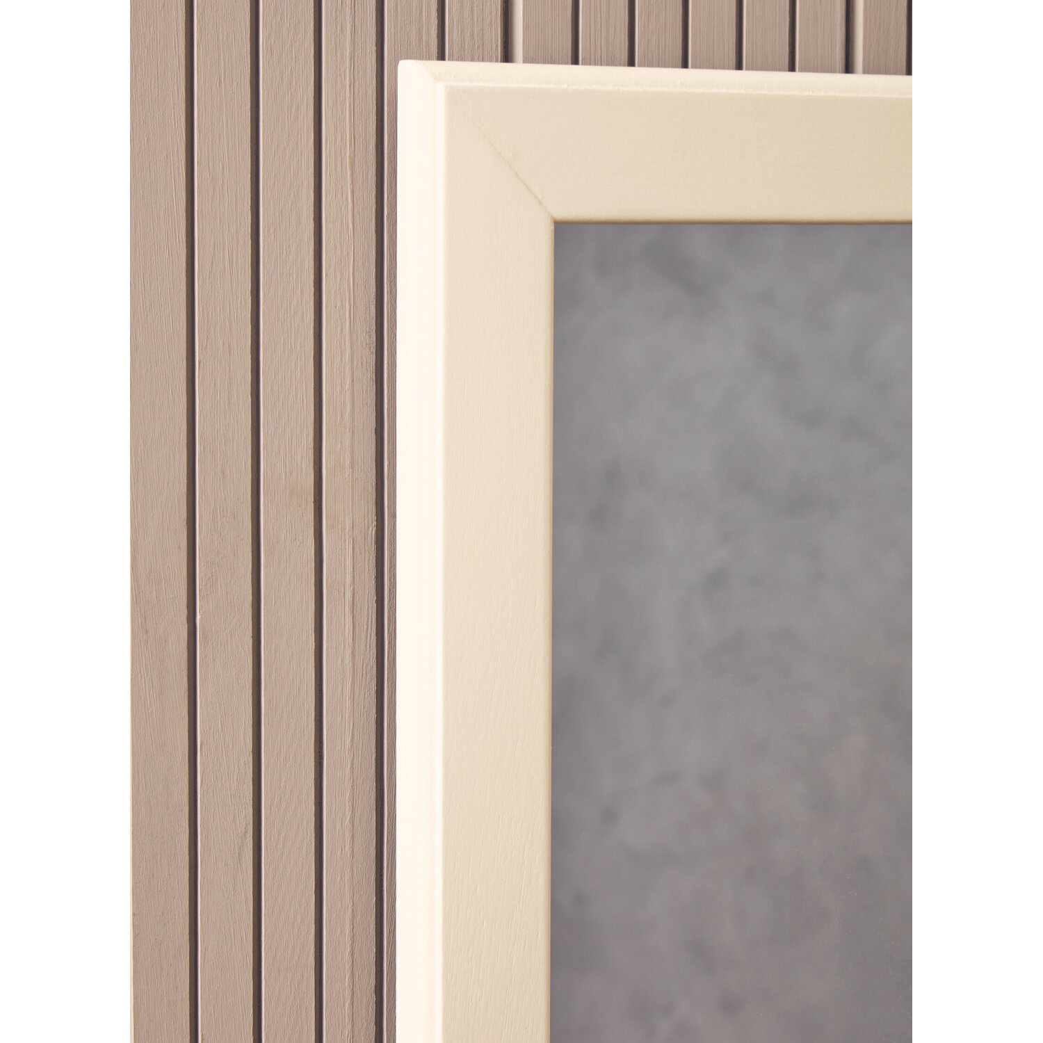 Tia Large Gold Finish Square Wall Mirror - White