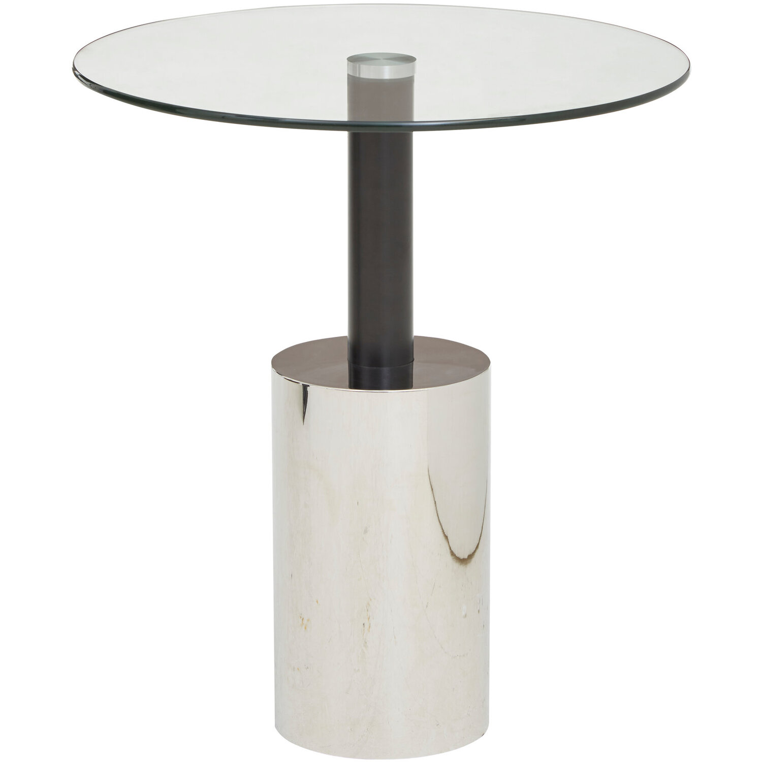 Fifty Five South Oria End Table With Silver Base - Silver
