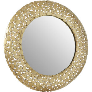 Saska Small Antique Silver Round Wall Mirror