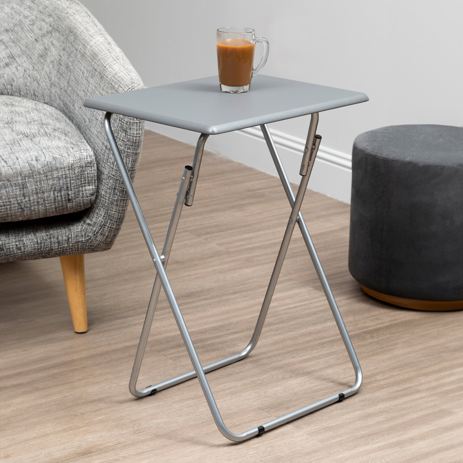 Bernie Folding Table With Grey Top - Green