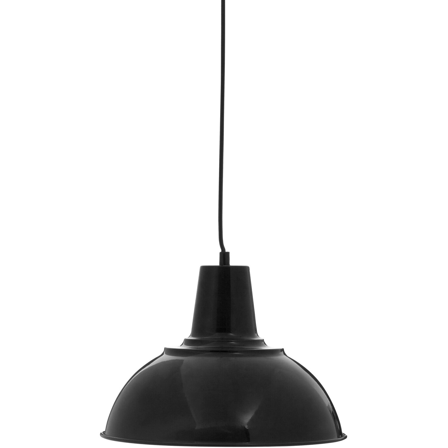 Interiors By Premier Bryen Black Metal Pendant Light - Black