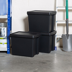 Wham Bam 3 x 24L Heavy Duty Boxes with Lids