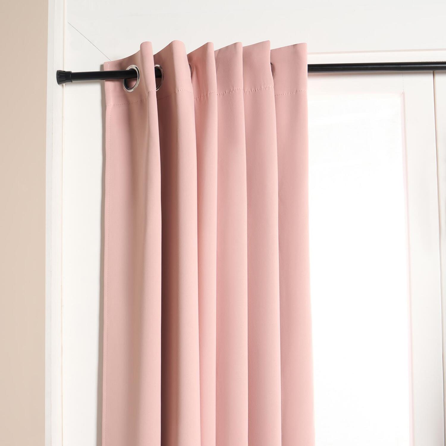 OHS Shower Curtain Tension Pole Extendable Rod in Black | Size: 120 cm