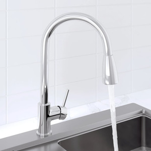 Pull Out Kitchen Mixer Tap Modern Mono Swivel Spout Single Lever Faucet Chrome