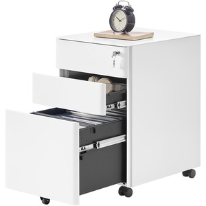 Mobile File Cabinet, 3 Drawer Metal Filing Cabinet for Home Office