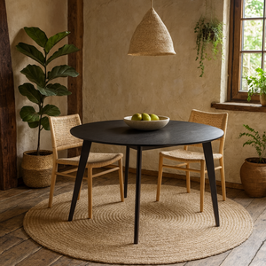 Marseille Round Dining Table Matt Veneer