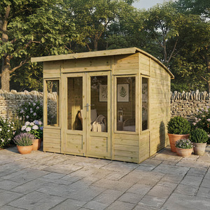 8ft x 8ft Wooden Summerhouse Curved Roof Garden Room