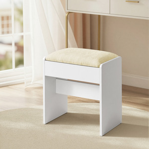 Velvet Makeup Stool, Anti-Slip Pads