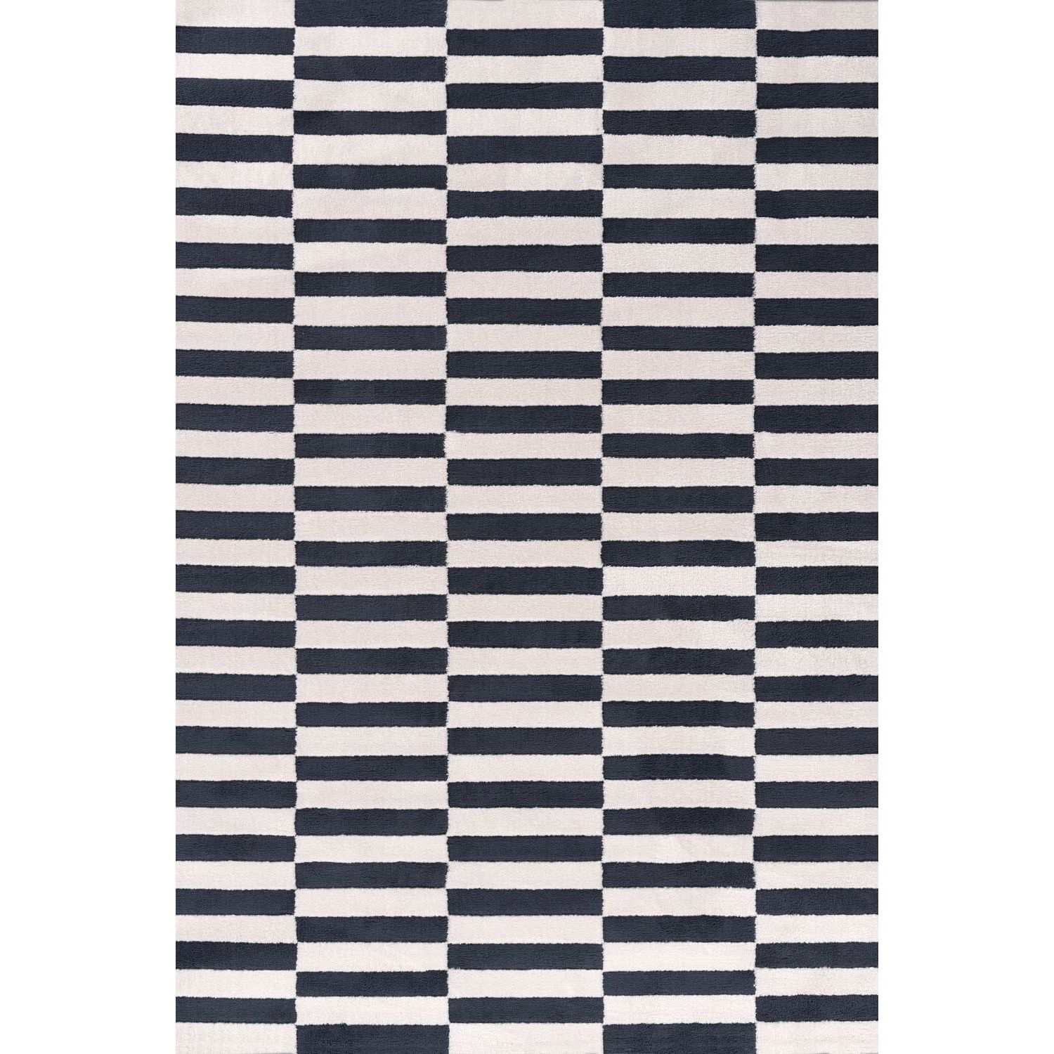 The Rugs Loft Offset Striped Textured Rug Terra 240X340 Cm - Blue / 230.0Cm