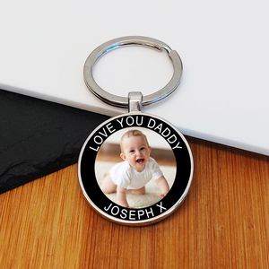 Personalised Love You Daddy Photo Upload Key Ring