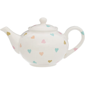 Confetti Teapot with Hearts Design