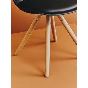 Stockholm Black Padded Seat Dining Chair