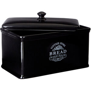 Vintage Home Black Dolomite Bread Crock