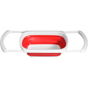 Zing Red Over Sink Collapsible Colander