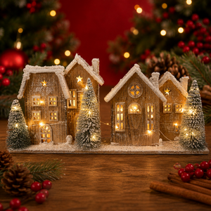 Wooden LED House Scene