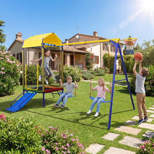 5-in-1 Backyard Kids Swing Set