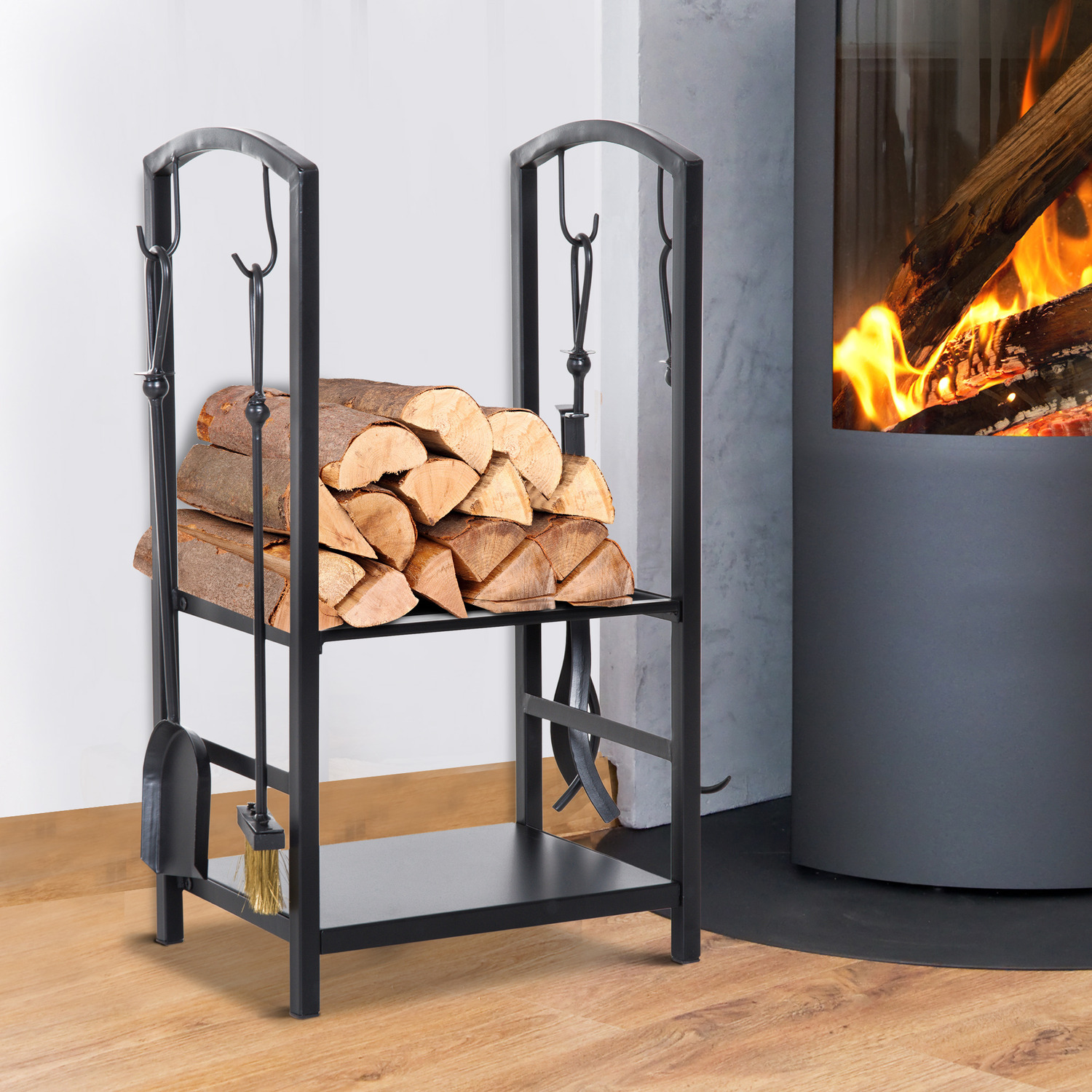 Image of Outsunny Firewood Log Rack Holder -&hellip;