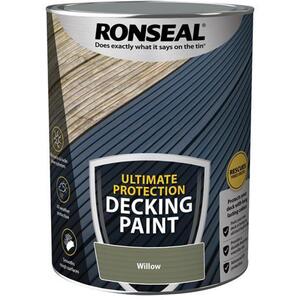 Ronseal Ultimate Protection Decking Paint Willow 5 Litre - 39163 - Ideal for Tired Decks