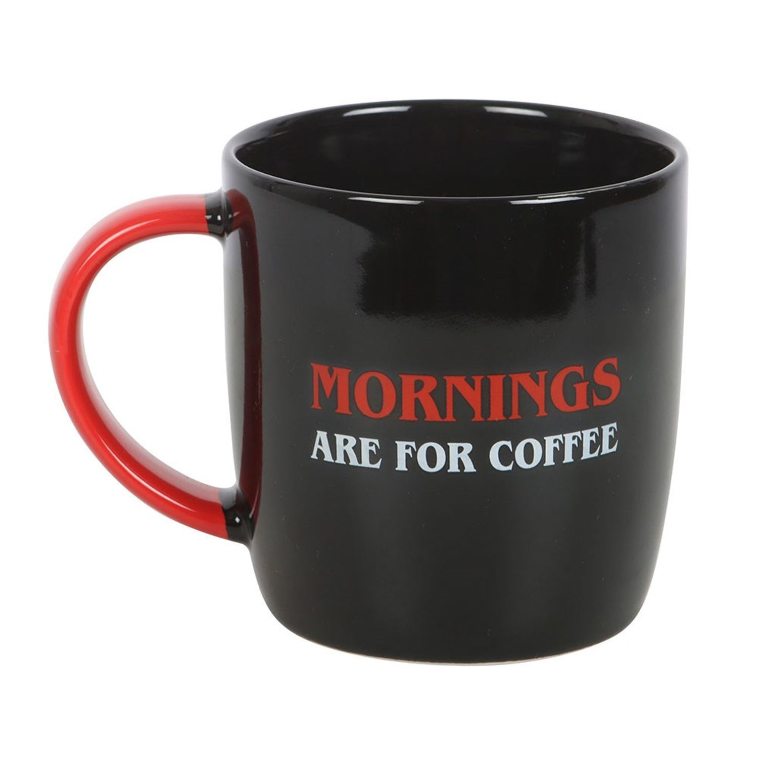Something Different Mornings Are For Coffee Mug - Jet Black/Red