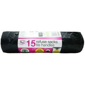 Tidyz 100L Tie Bin Bags (Pack of 15)