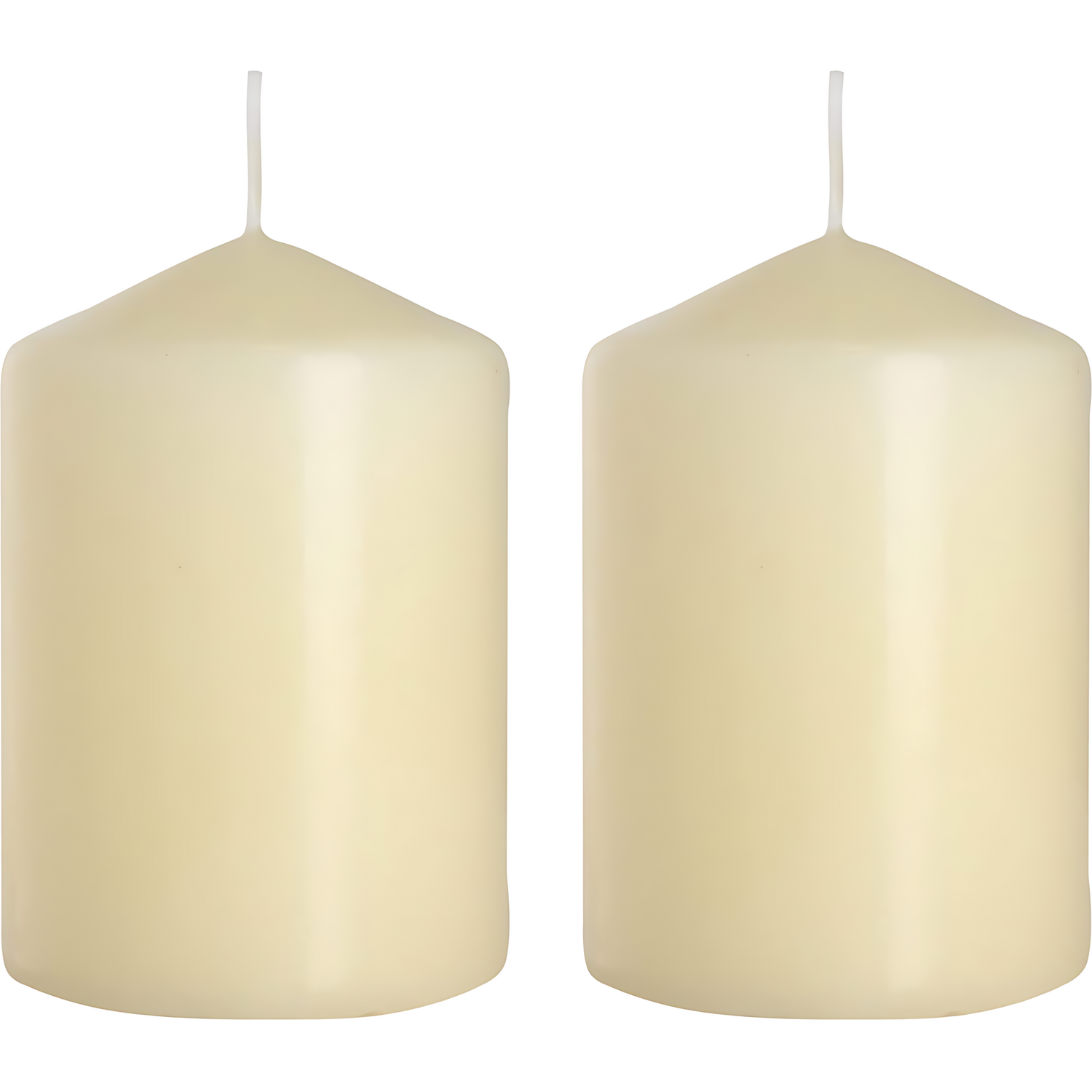 Soladirect Pillar Candles, Pack Of 2, Unscented, Long Burn, 15 X 7 Cm - Ivory Matt - Ivory - Image 2